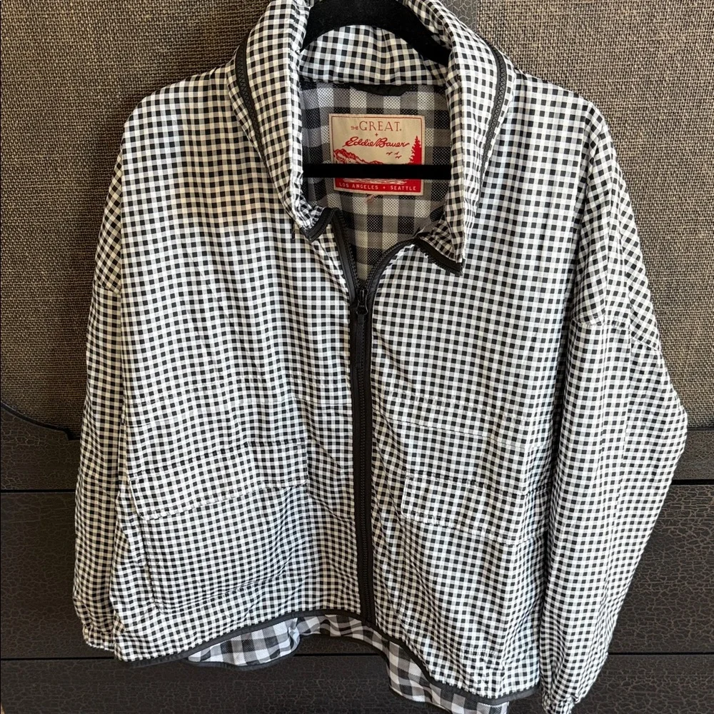 Eddie Bauer + The Great Checkered Packable Jacket - Picture 1 of 6